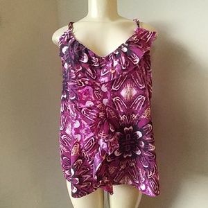 🌸BDB DAVID BITTON🌸 RUFFLE FRONT TOP